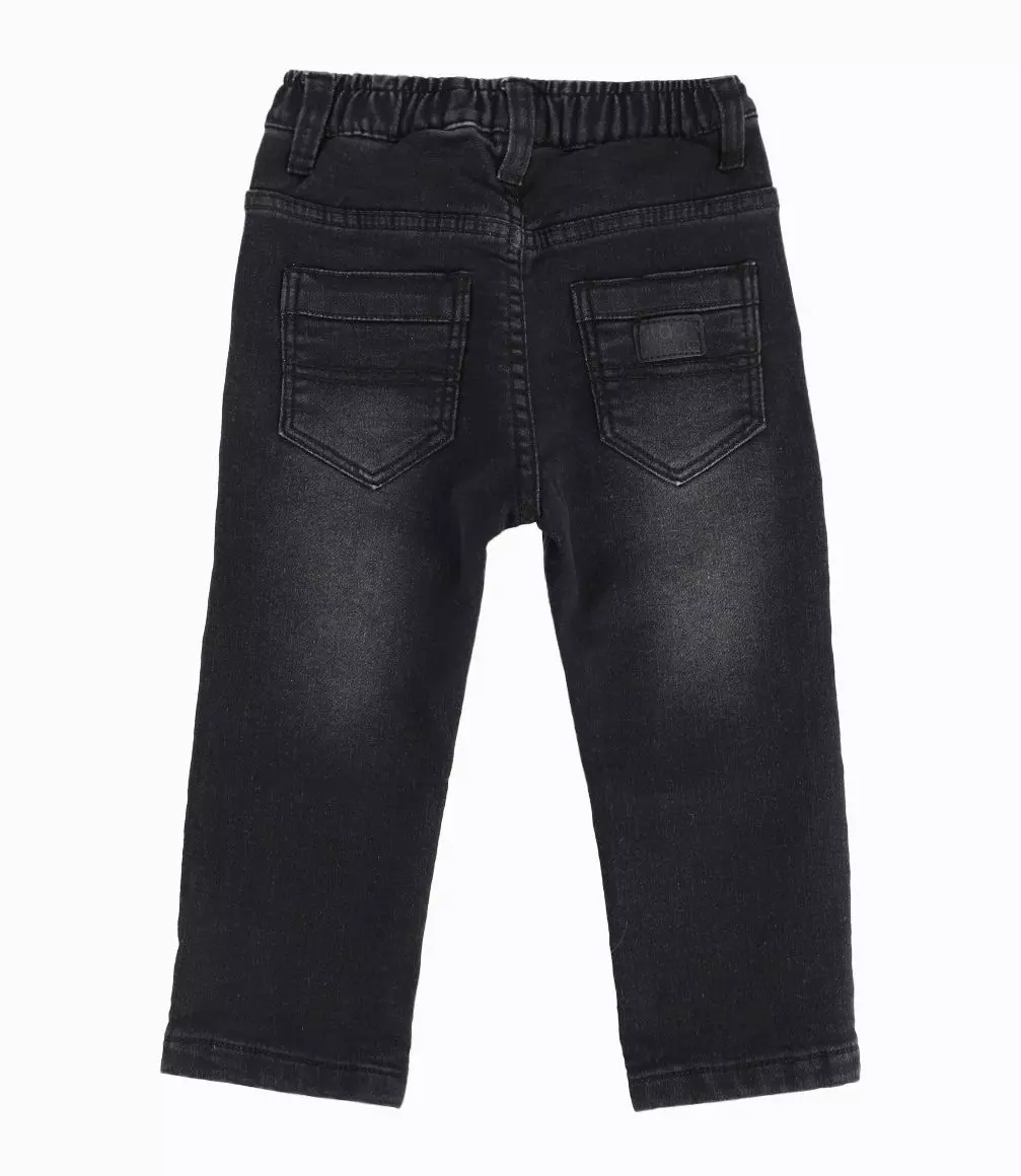 Jeans Bebé Niño Básicos Denim Negro-1