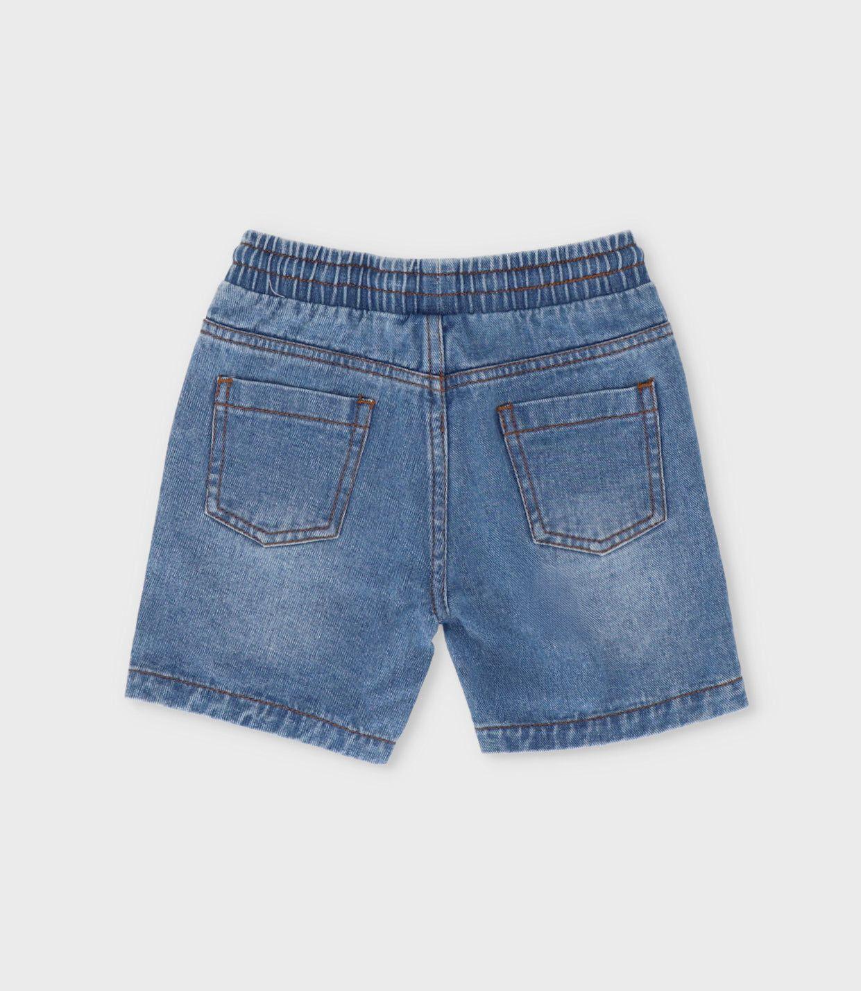 Bermuda niño denim celeste Black and Blue-2