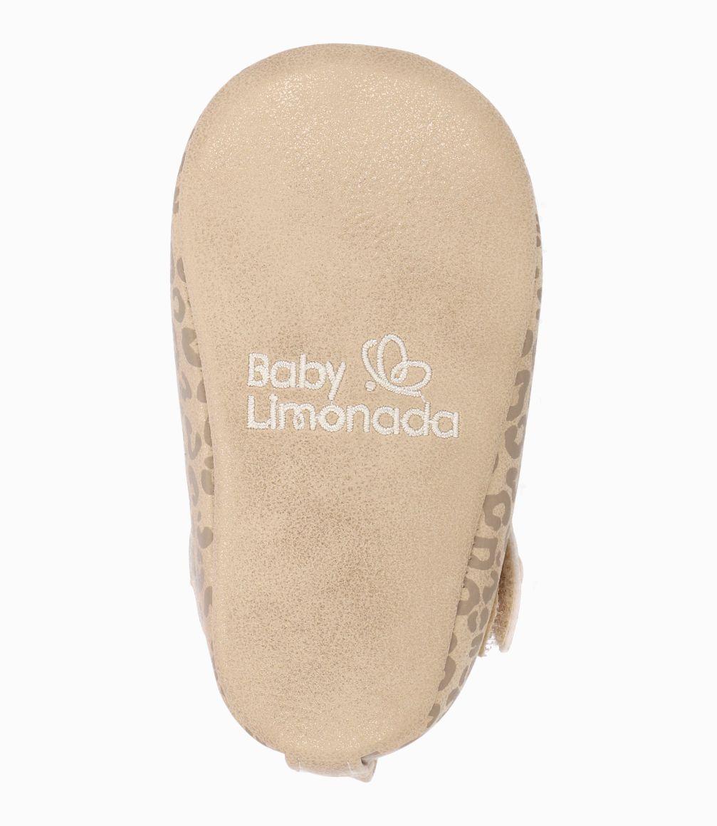 Bailarina Recién Nacida Animal Print Y Lazo Limonada Beige-3