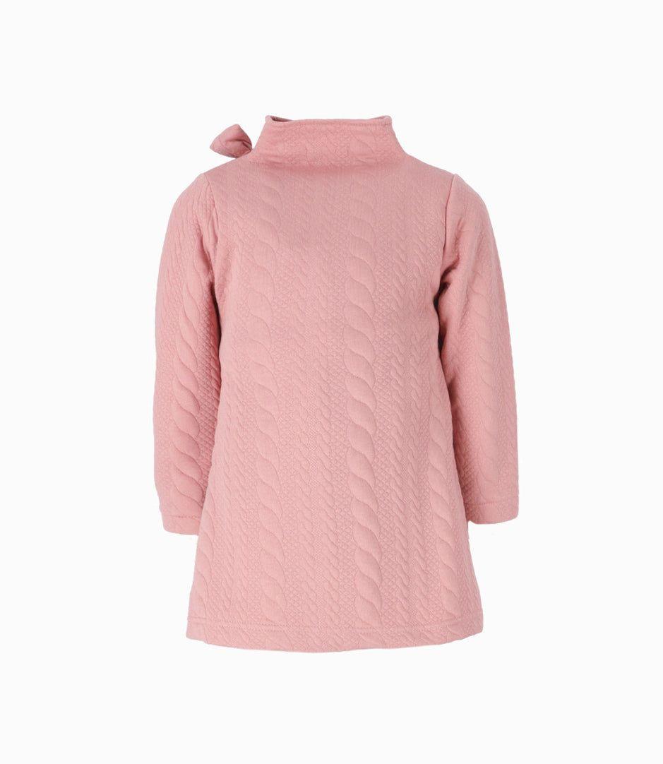 Conjunto niña de abrigo y vestido palo rosa Limonada-4