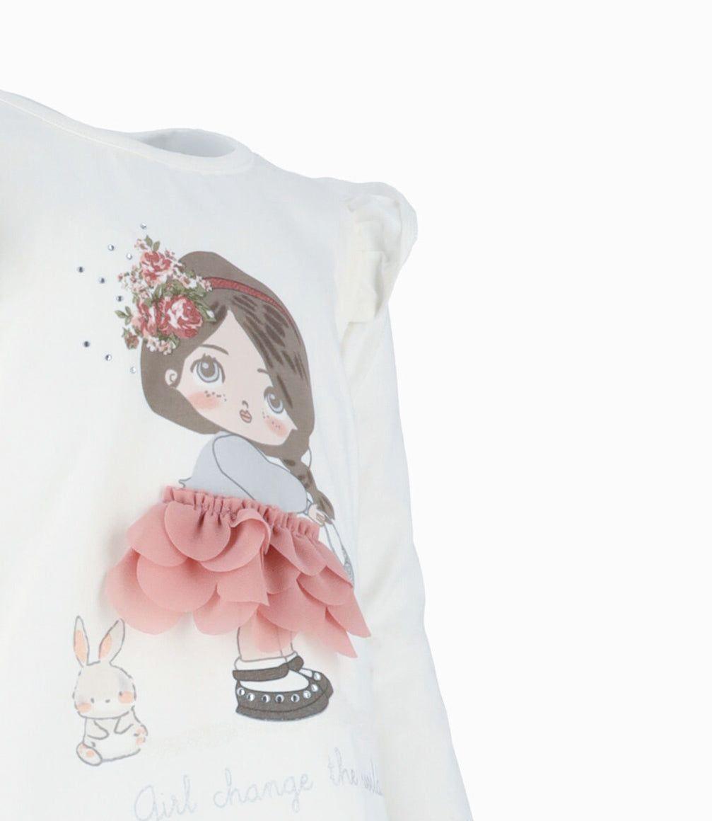 Polera bebé con vuelos blanco Limonada-2