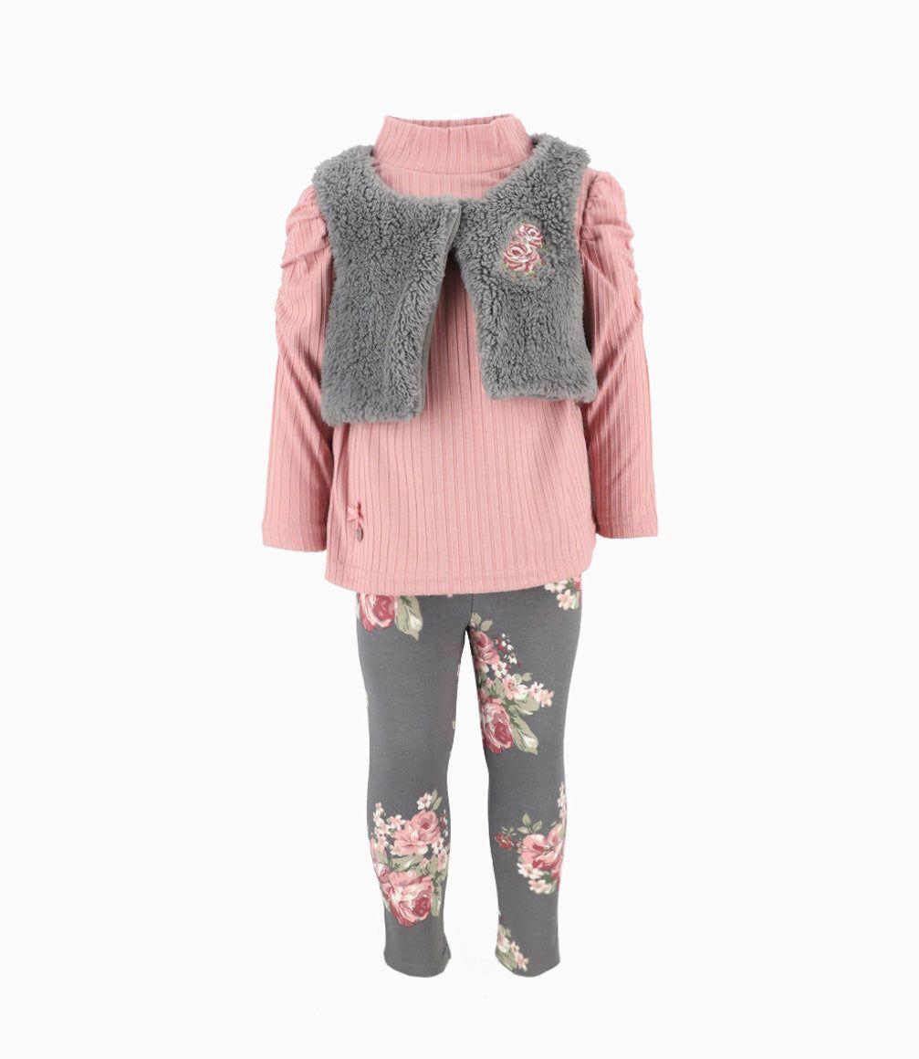 Conjunto bebé 3 piezas gris Limonada-0