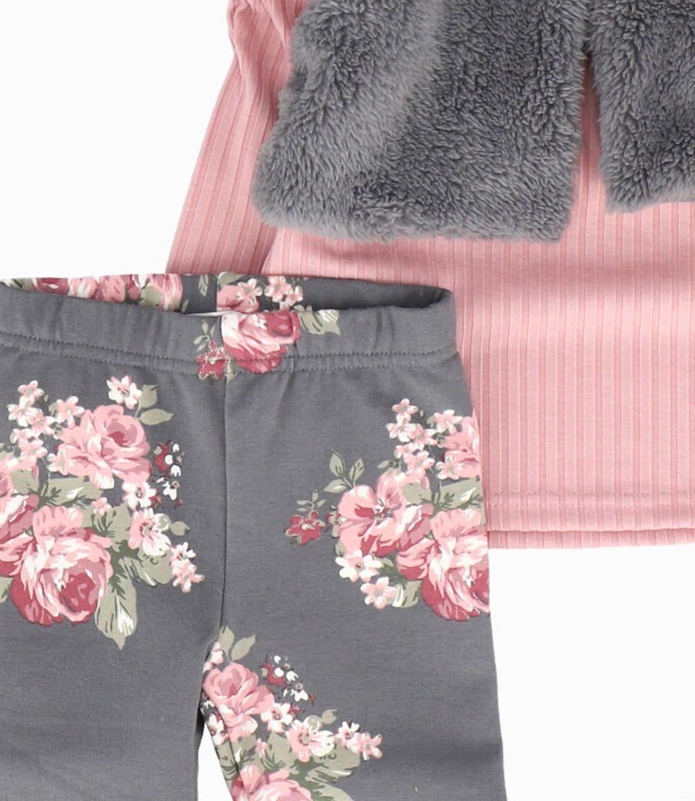 Conjunto bebé 3 piezas gris Limonada-2