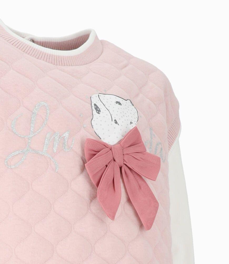 Conjunto niña con perrito rosado Limonada-2