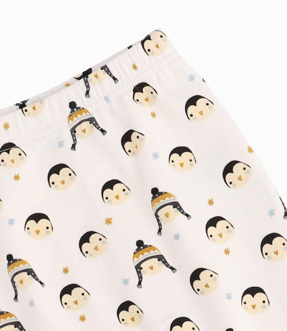 Buzo Recién Nacido Con Estampado Pinguinos Black And Blue Celeste-3