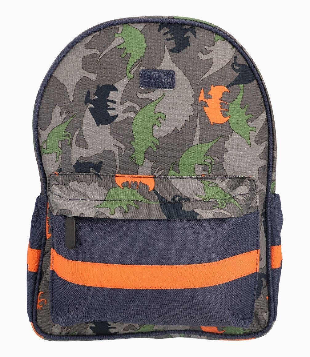 Mochila Estampado Militar Niño Azul Piedra Black and Blue-1