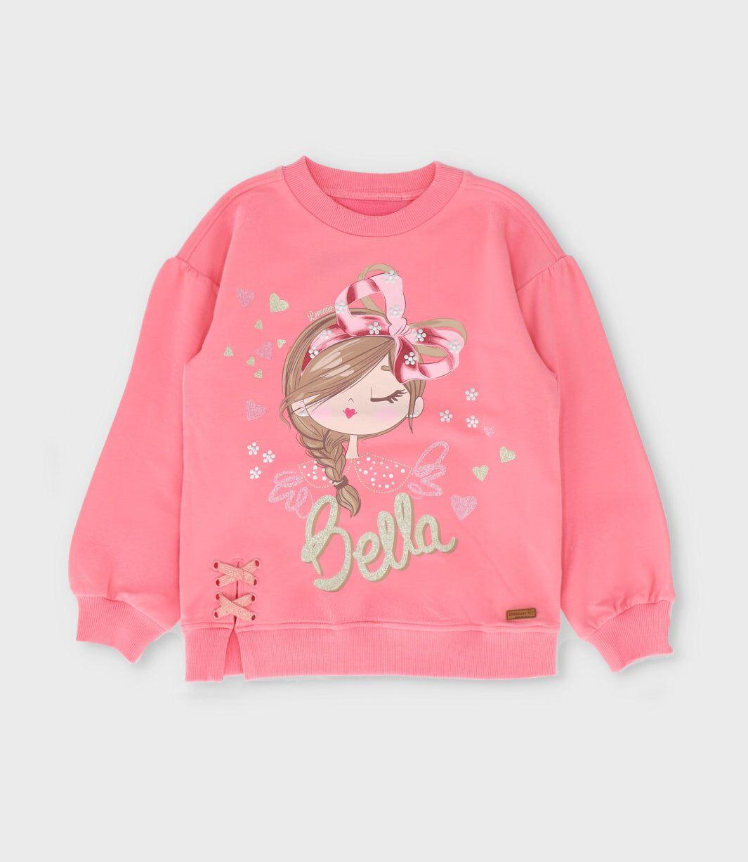 Polerón niña con estampado coral Limonada-0