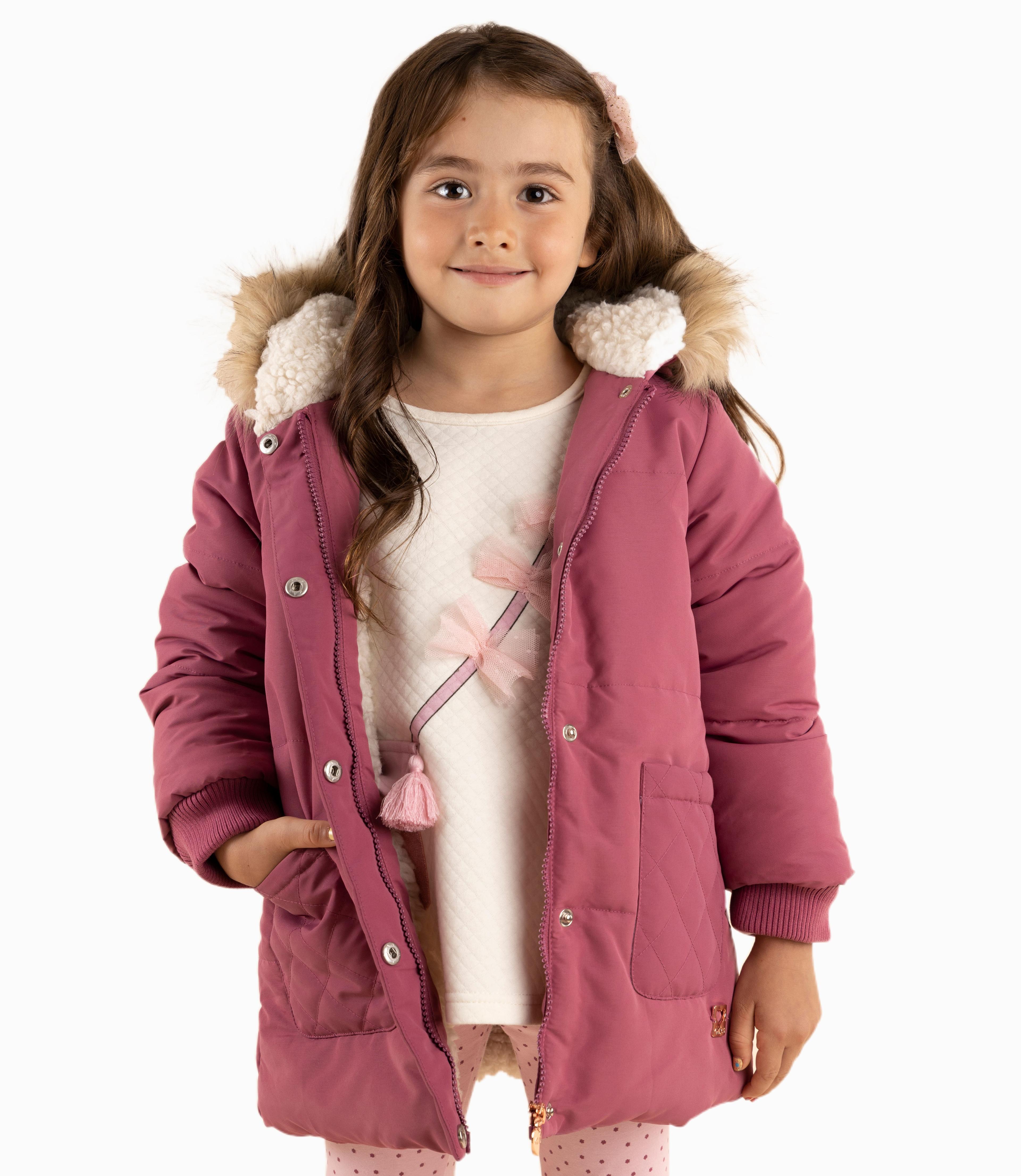 Parka Niña Larga Frambuesa-0