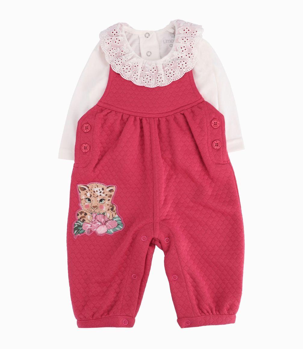 Jardinera Recién Nacida Polera Y Jardinera Limonada Frutilla-0