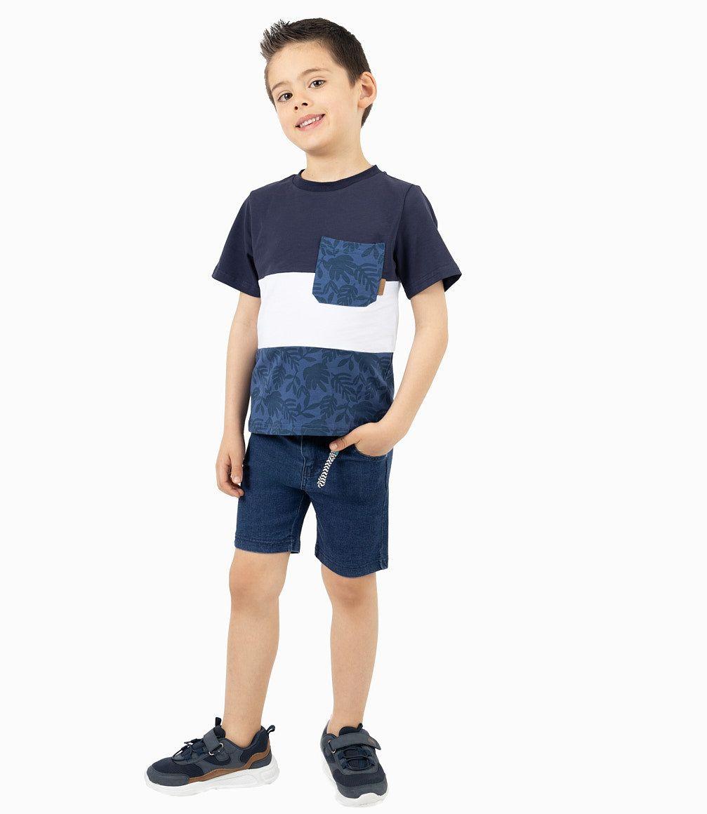 Conjunto Niño Tricolor Azul Marino-3