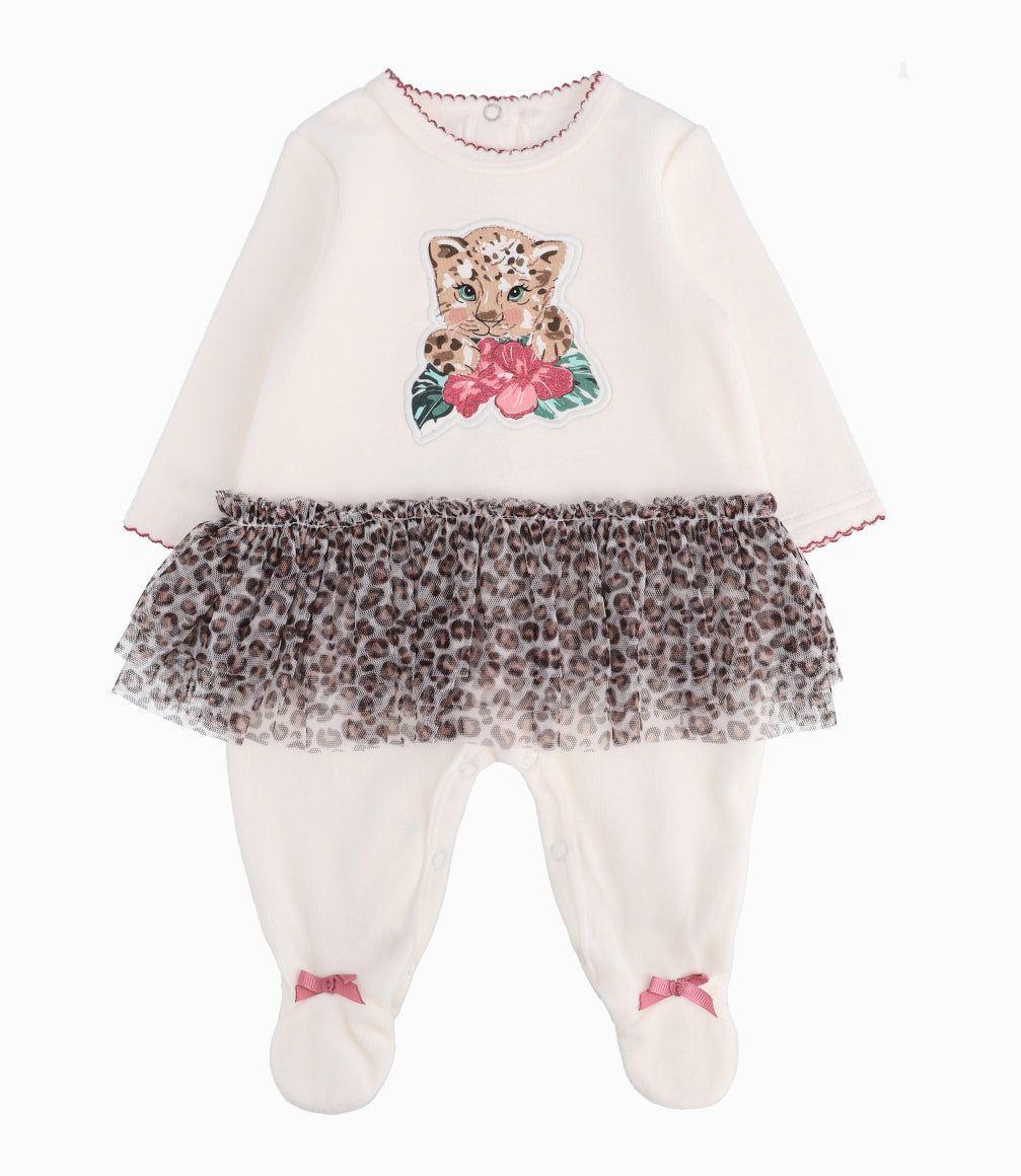 Enterito Recién Nacida Vuelos Animal Print Limonada Crudo-3