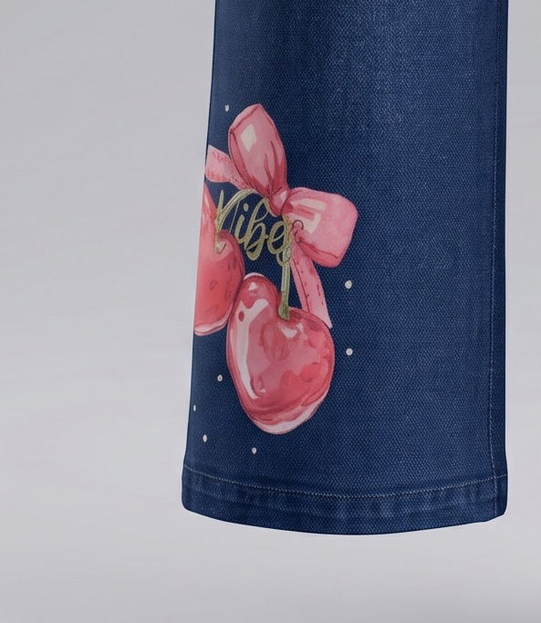 Jeans niña wide leg cherry L11111270409 denim azul Limonada-2