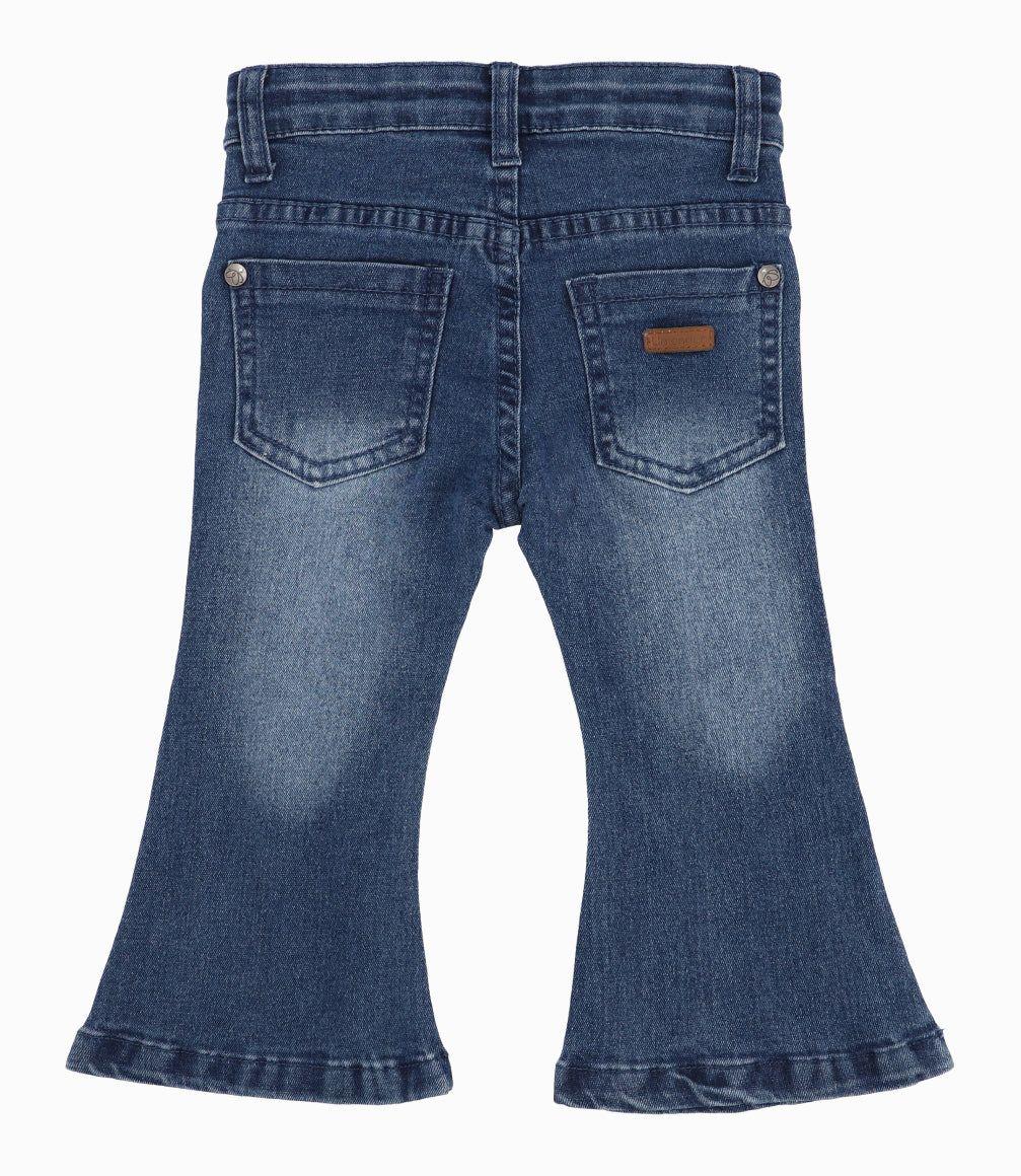 Jeans Bebé Acampanados Con Flores-8