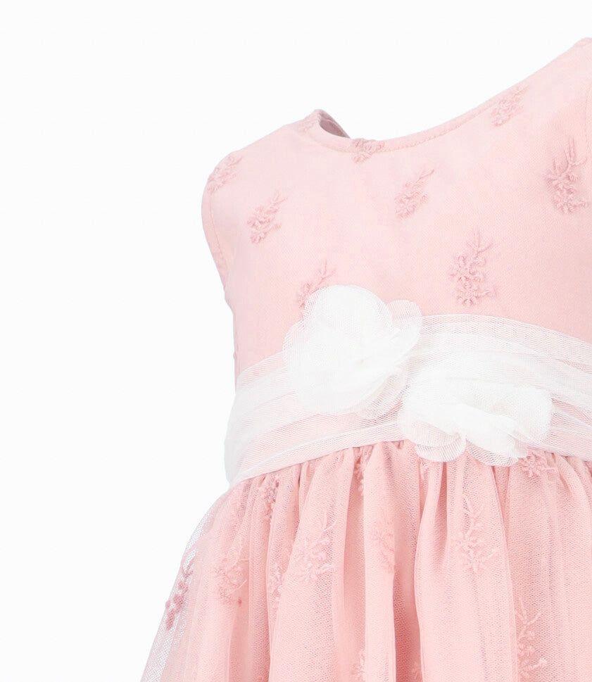 Conjunto niña de vestido y calzas rosado Limonada-3