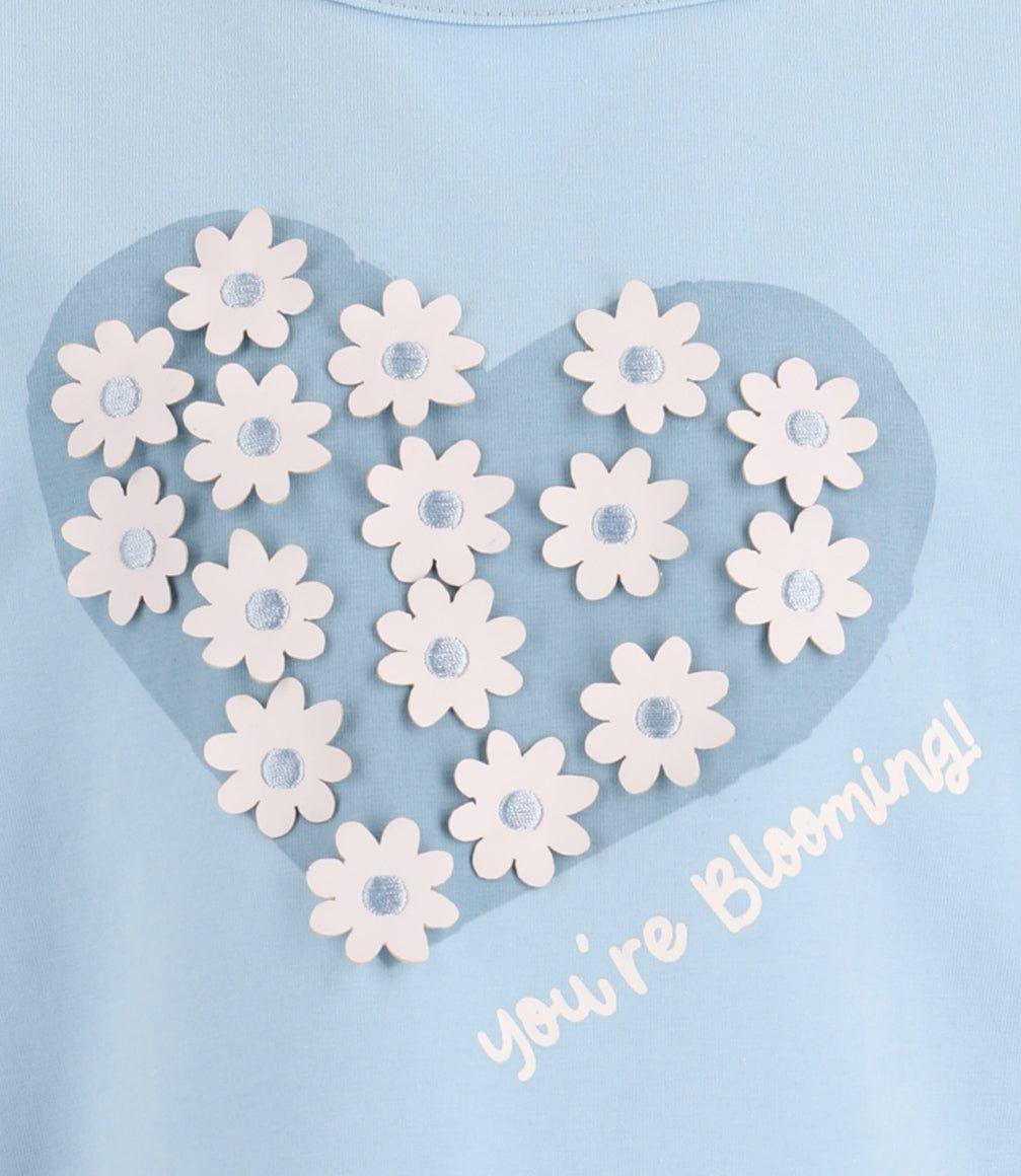 Polera Niña Con Estampado Celeste 4 Kids-14