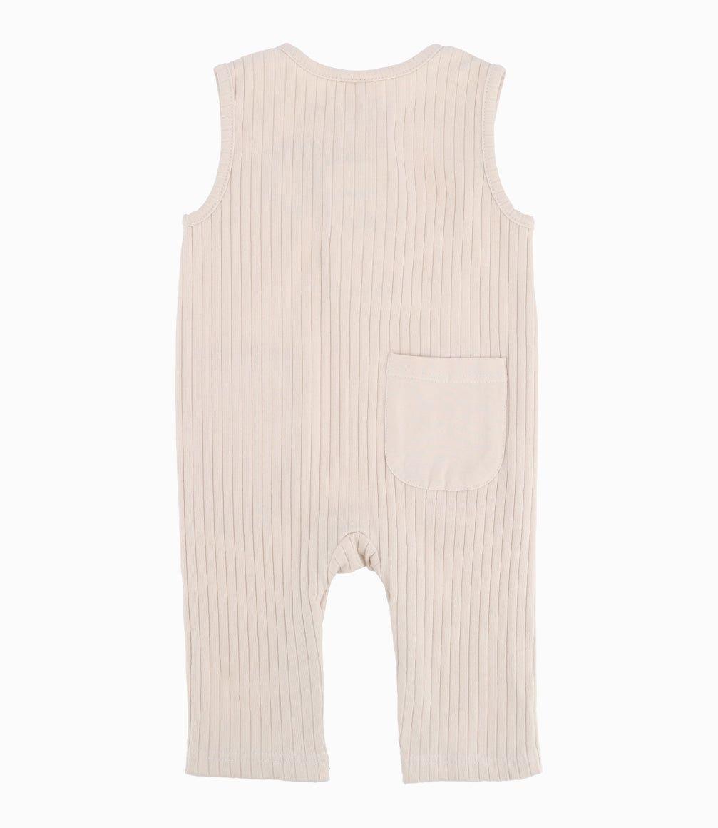 Jardinera Recién Nacido Básica Beige-5