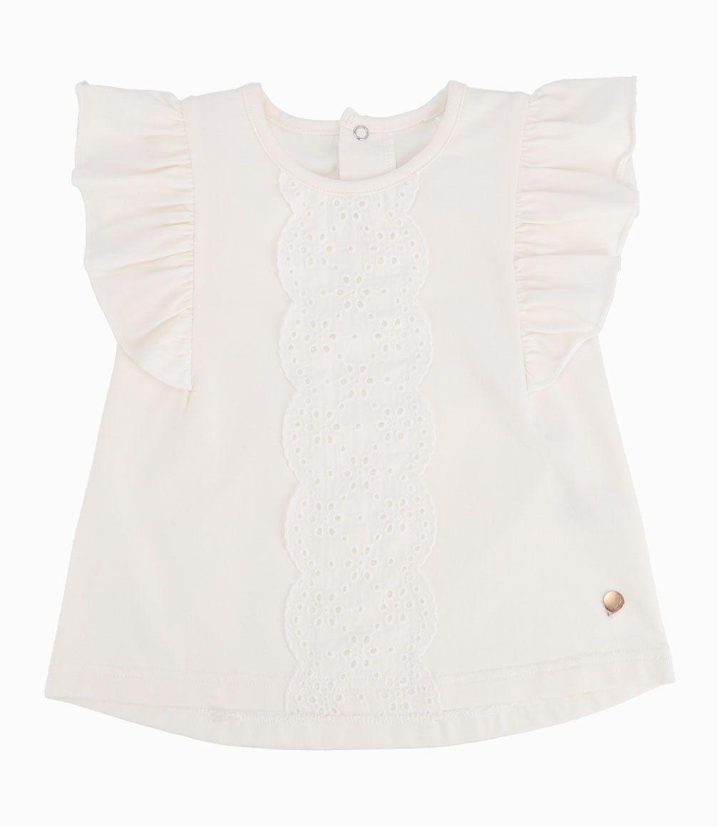 Polera Bebé Niña Con Vuelos Crudo-9