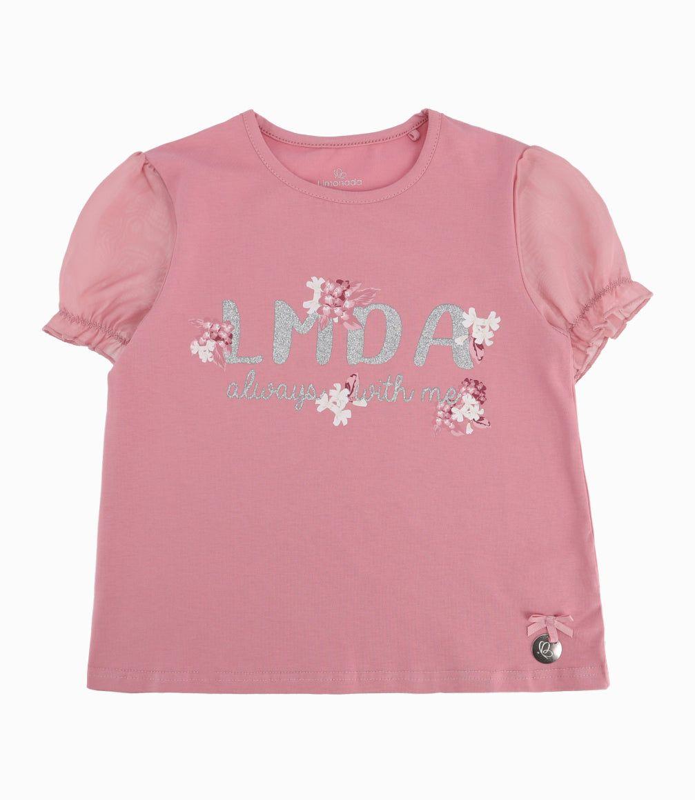 Polera Niña Con Flores Y Brillos-0