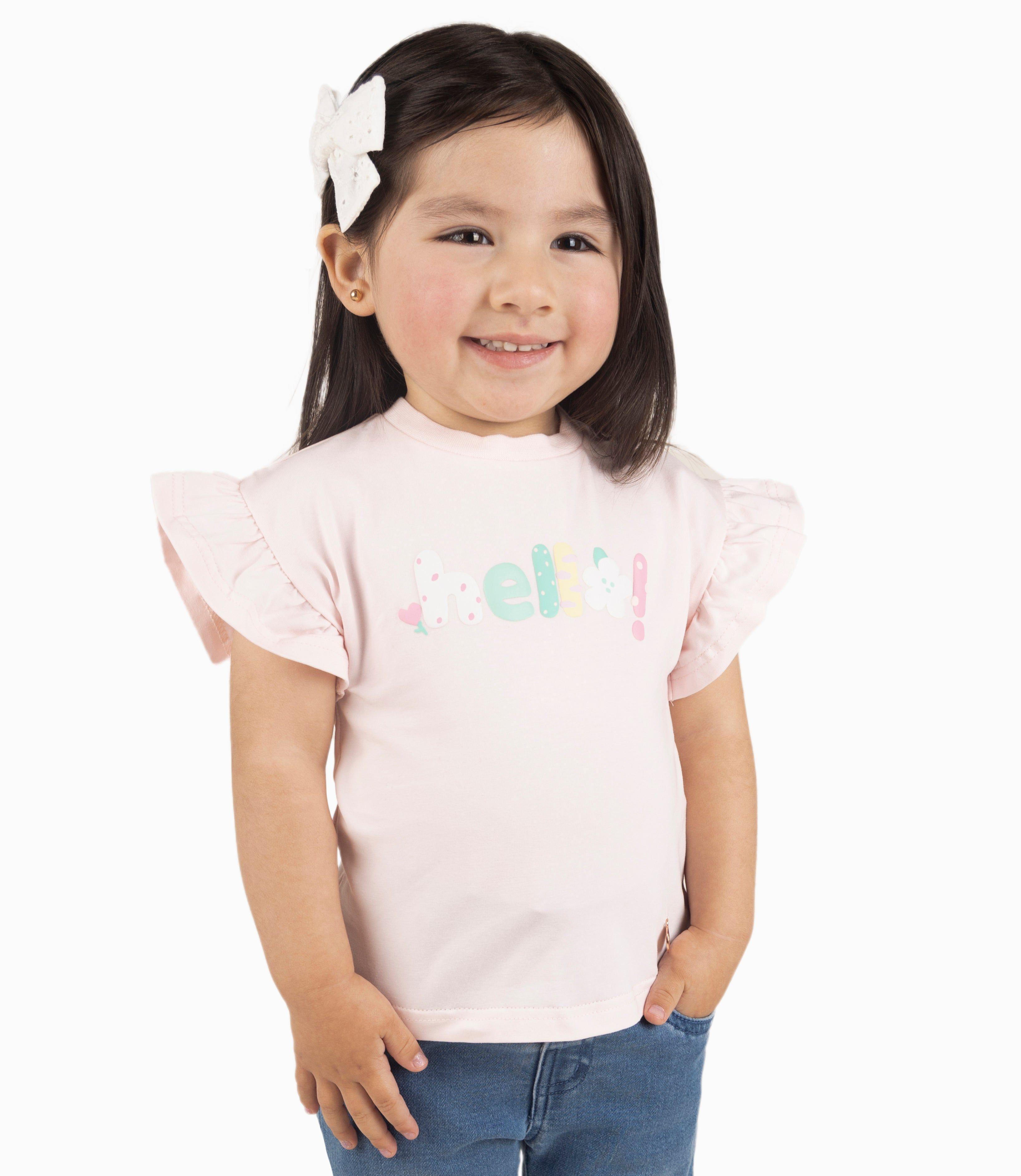 Polera Bebé Niña Con Vuelos Rosado-6