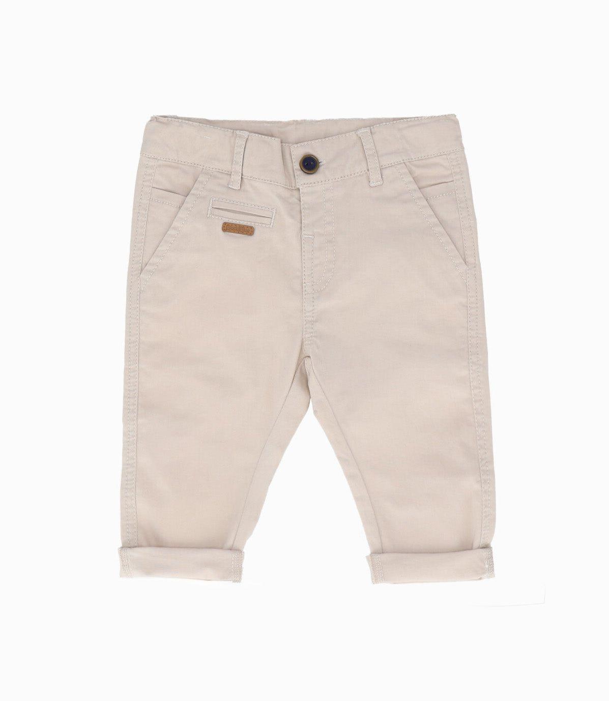 Pantalón bebé básico beige Black and Blue-0