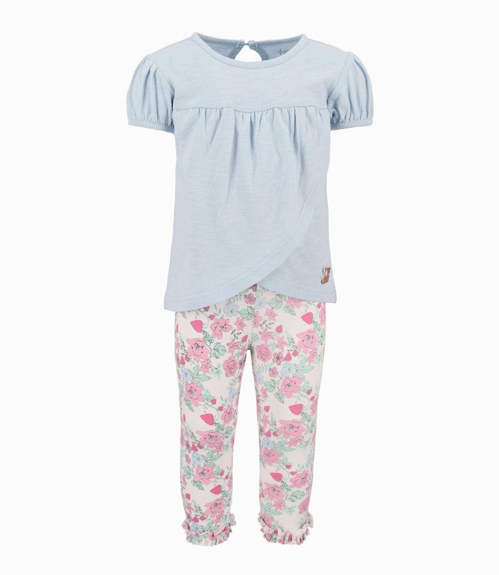 Conjunto Bebé Niña Básico Celeste-0