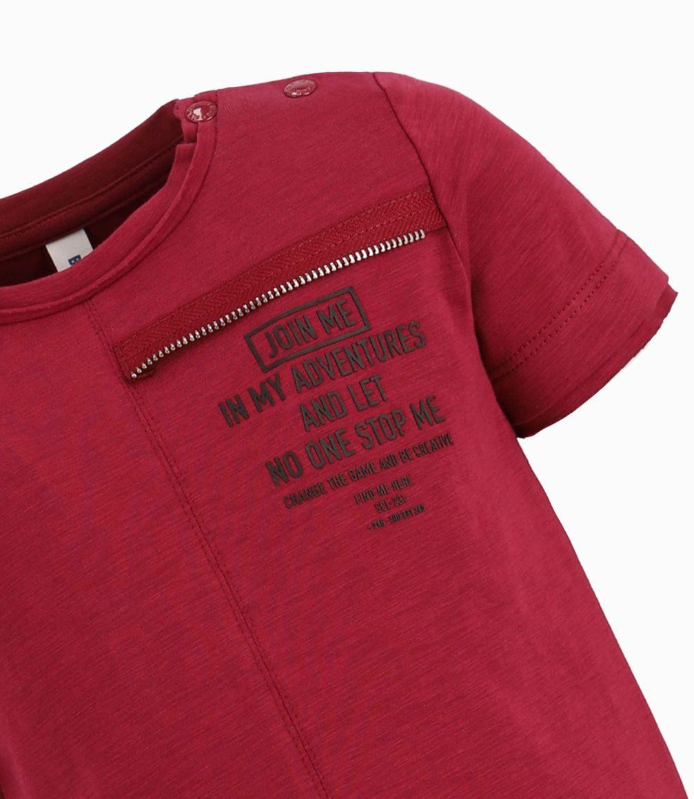 Polera Bebé Join Me Asimétrico  Black and Blue Burdeo-1