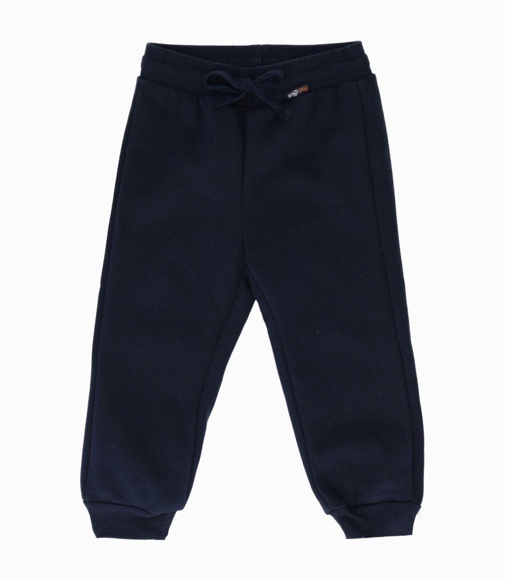 Pantalón de buzo niño básico azul marino Black and Blue-0