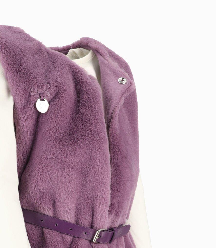 Conjunto niña de chaqueta, polera y calzas morado Limonada-2