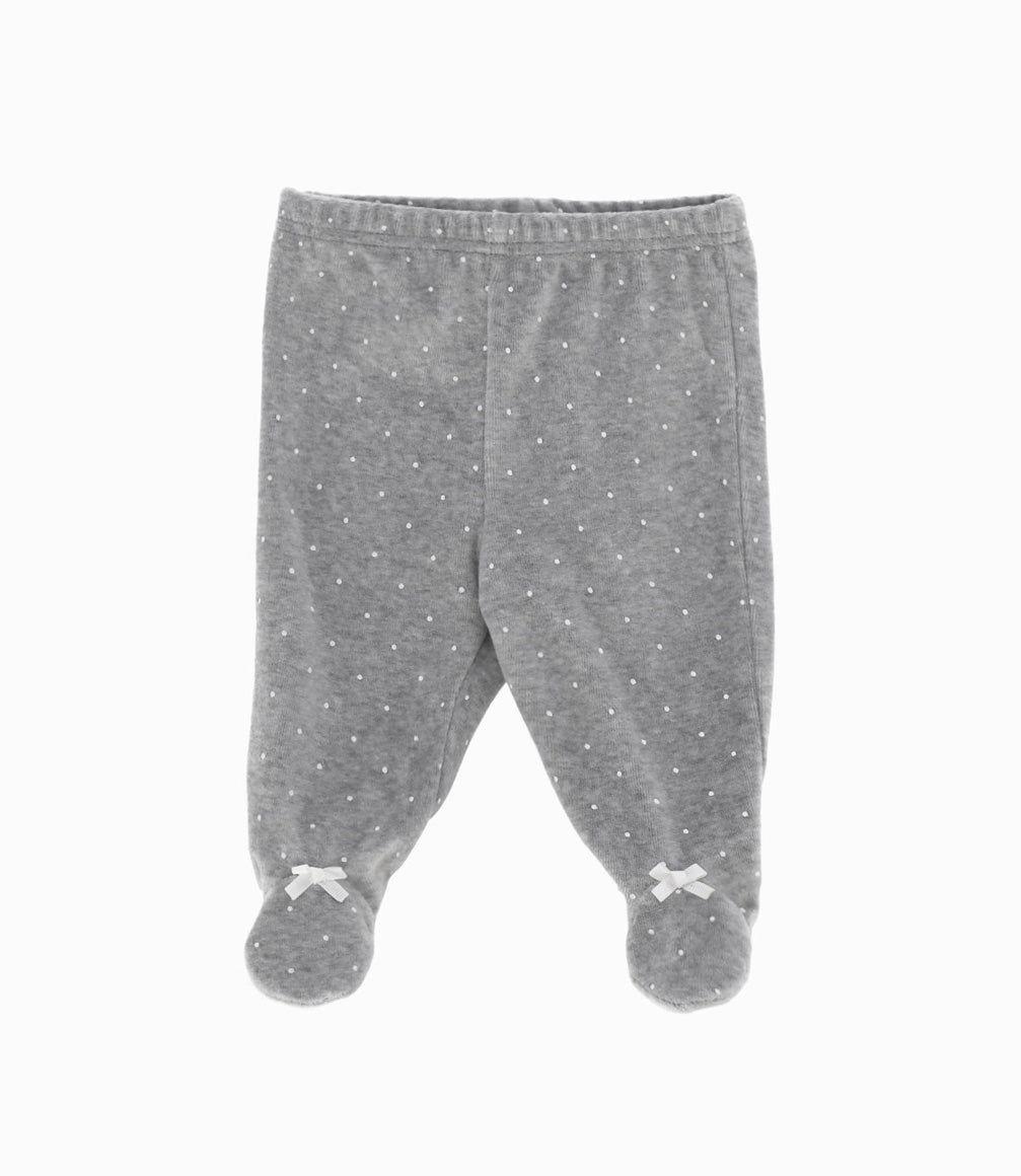Conjunto recién nacida de polera y calzas crudo Limonada-3