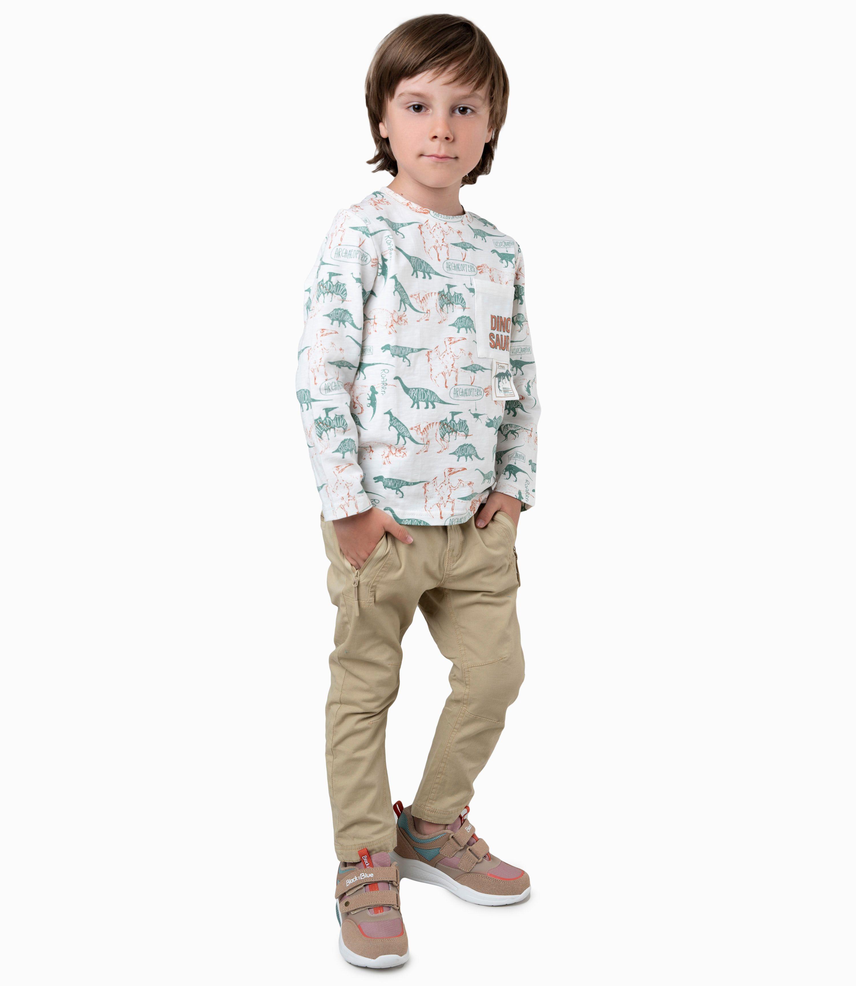 Pantalón niño básico beige Black and Blue-3