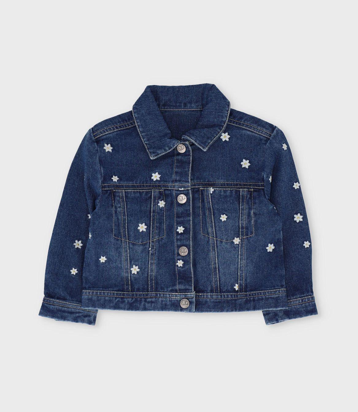 Chaqueta bebé con flores azul Limonada-0
