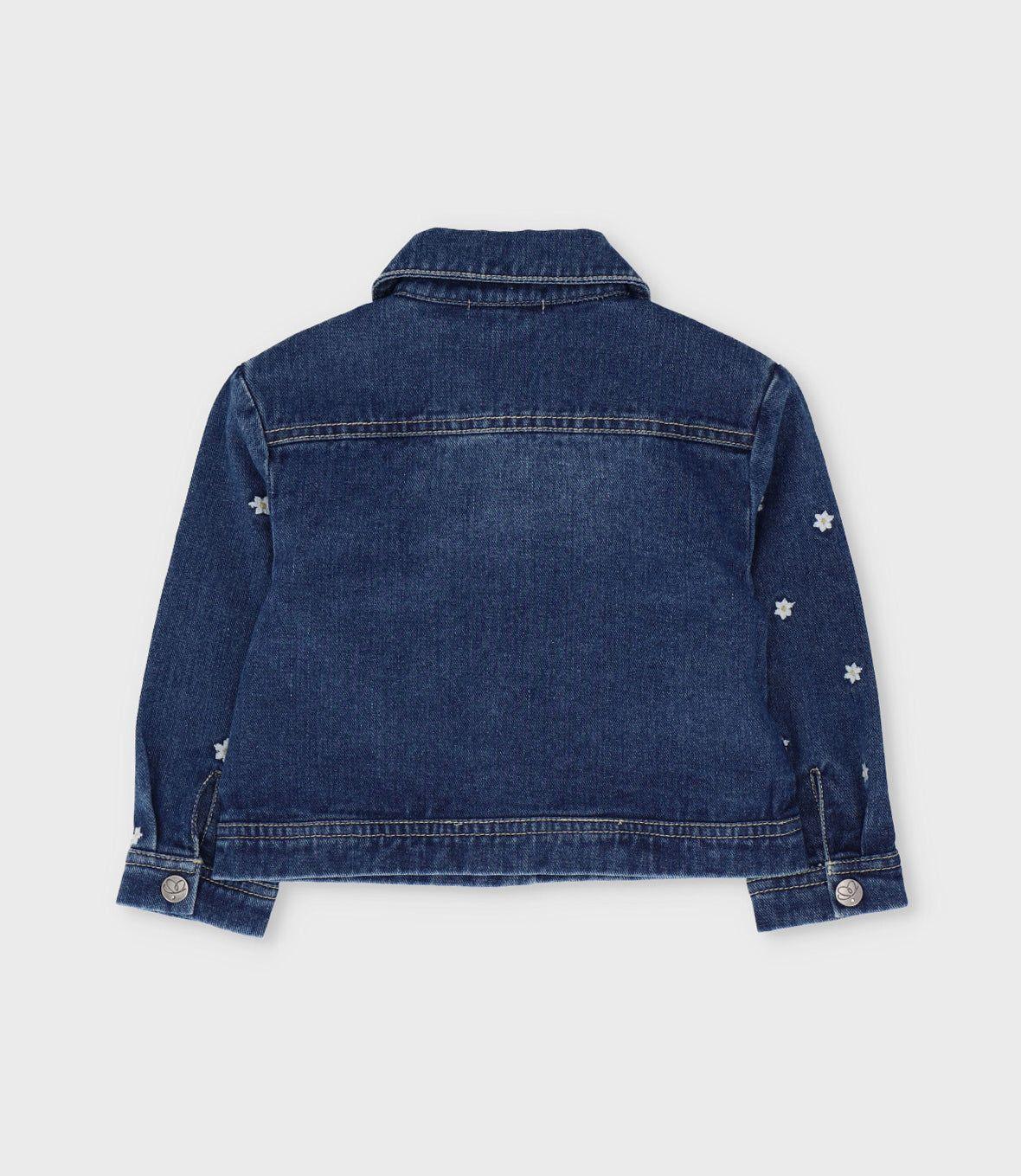 Chaqueta bebé con flores azul Limonada-1