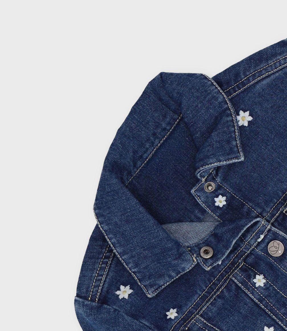 Chaqueta bebé con flores azul Limonada-2