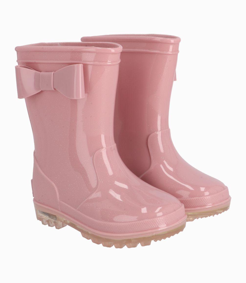 Bota Niña De Agua Con Luces Rosado-0
