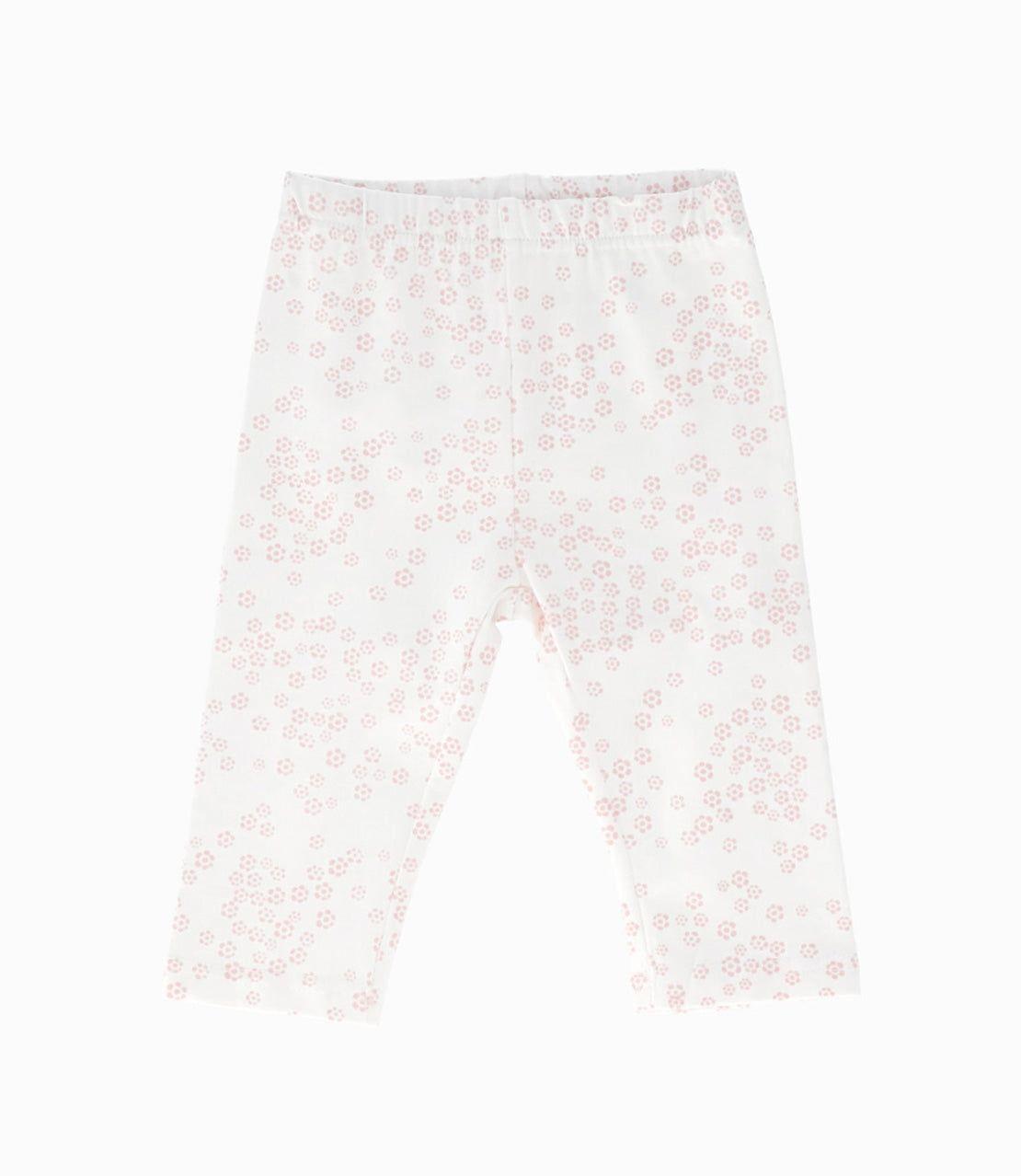 Conjunto recién nacida de polera y calzas rosado Limonada-3