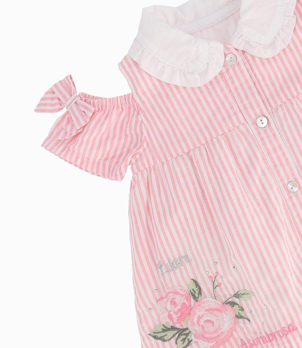 Conjunto Blusa y Calza Recién Nacida Rosado Limonada-2