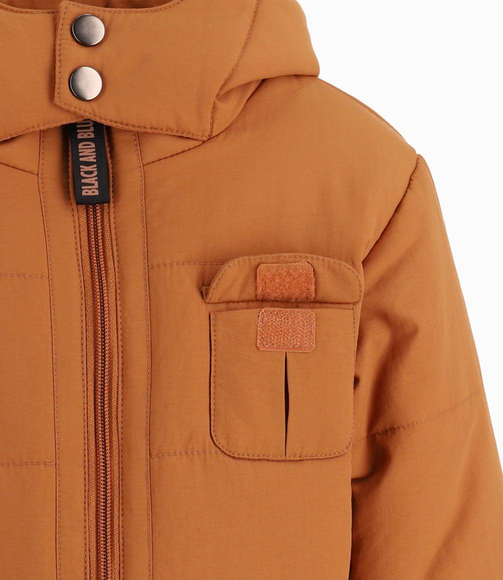 Parka bebés impermeable camel Black and Blue-1