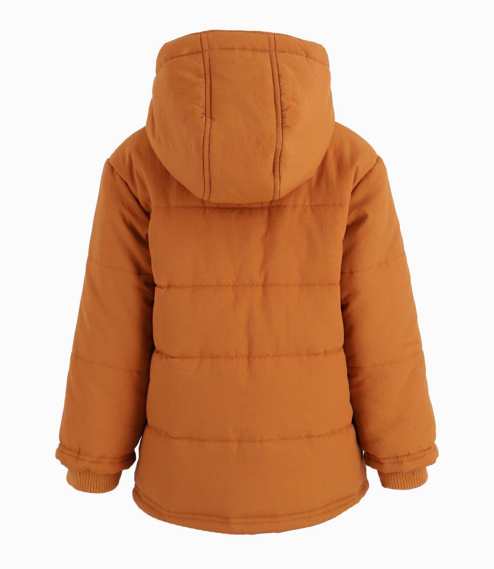 Parka bebés impermeable camel Black and Blue-3