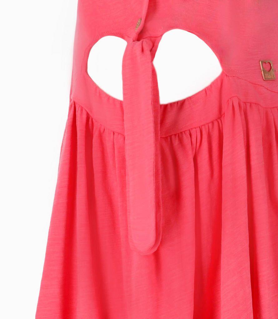 Vestido niña con lazo frambuesa 4 Kids-2