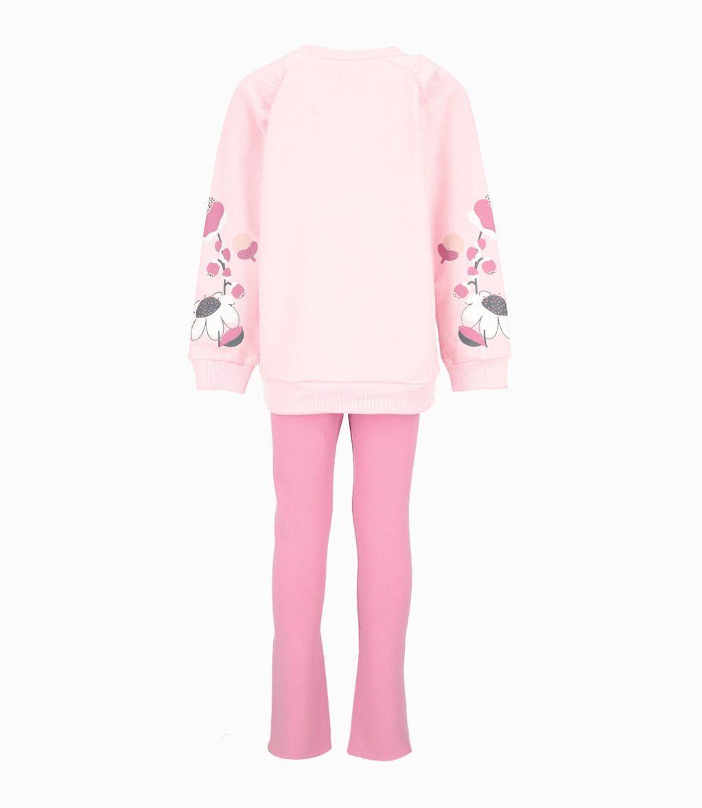 Conjunto niña con flores rosado 4 Kids-2