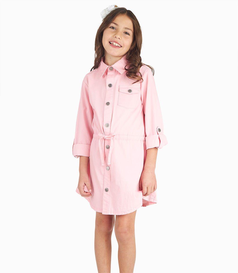 Vestido Niña Jeans Básico Rosado 4 Kids-1