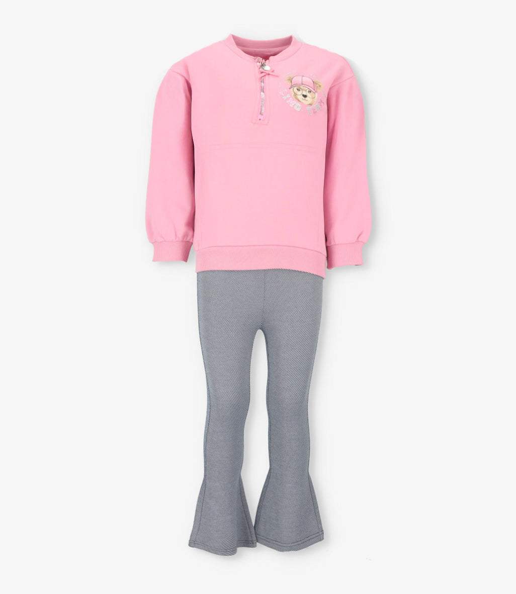 Conjunto niña denim palo rosa Limonada-0