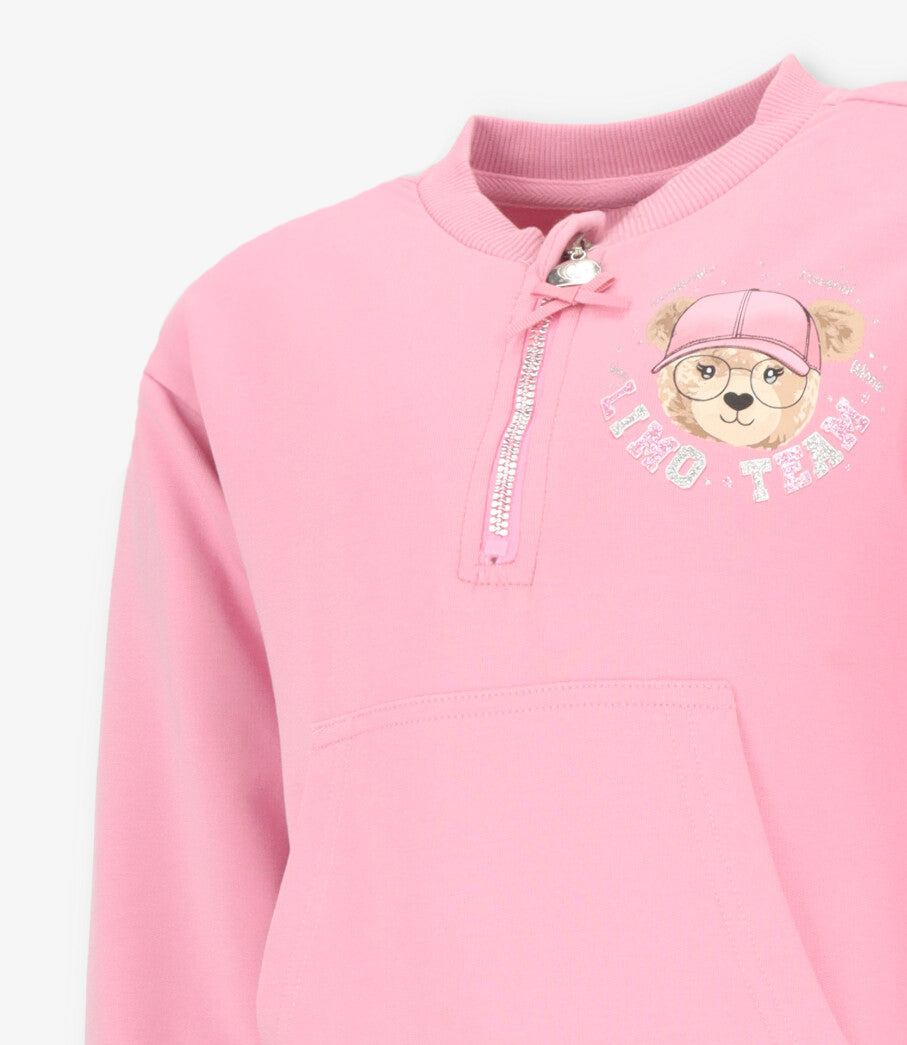 Conjunto niña denim palo rosa Limonada-2