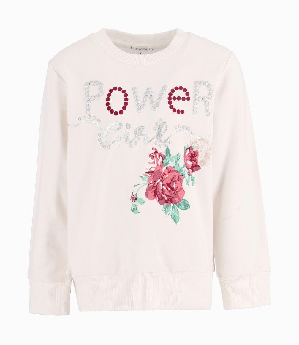 Polerón Con Bordado y Aplicaciones Niña Crudo Limonada-1