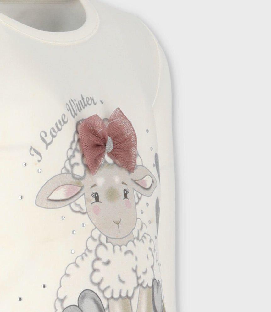 Polera bebés con oveja blanco Limonada-2