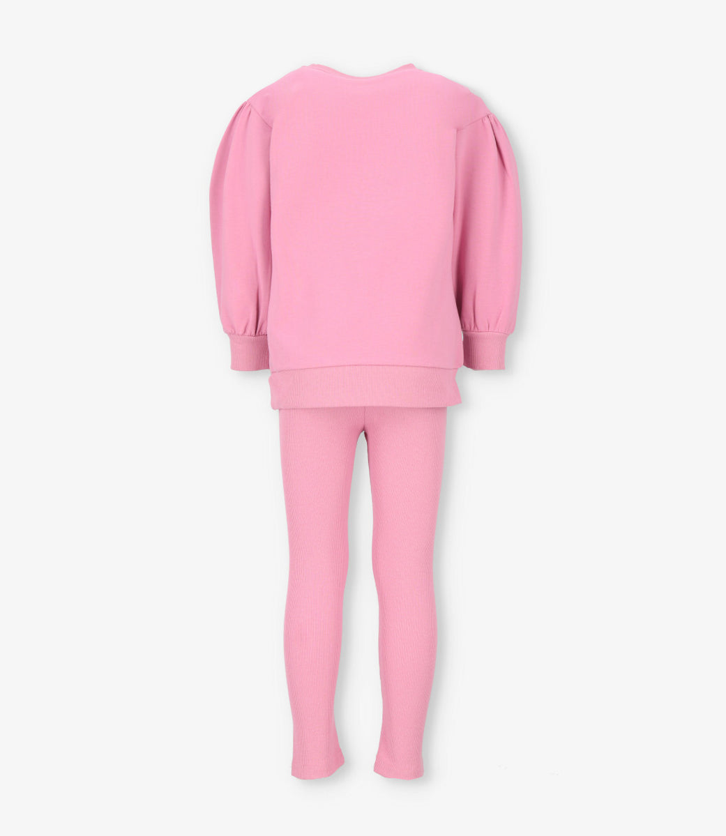 Conjunto niña oso palo rosa Limonada-1