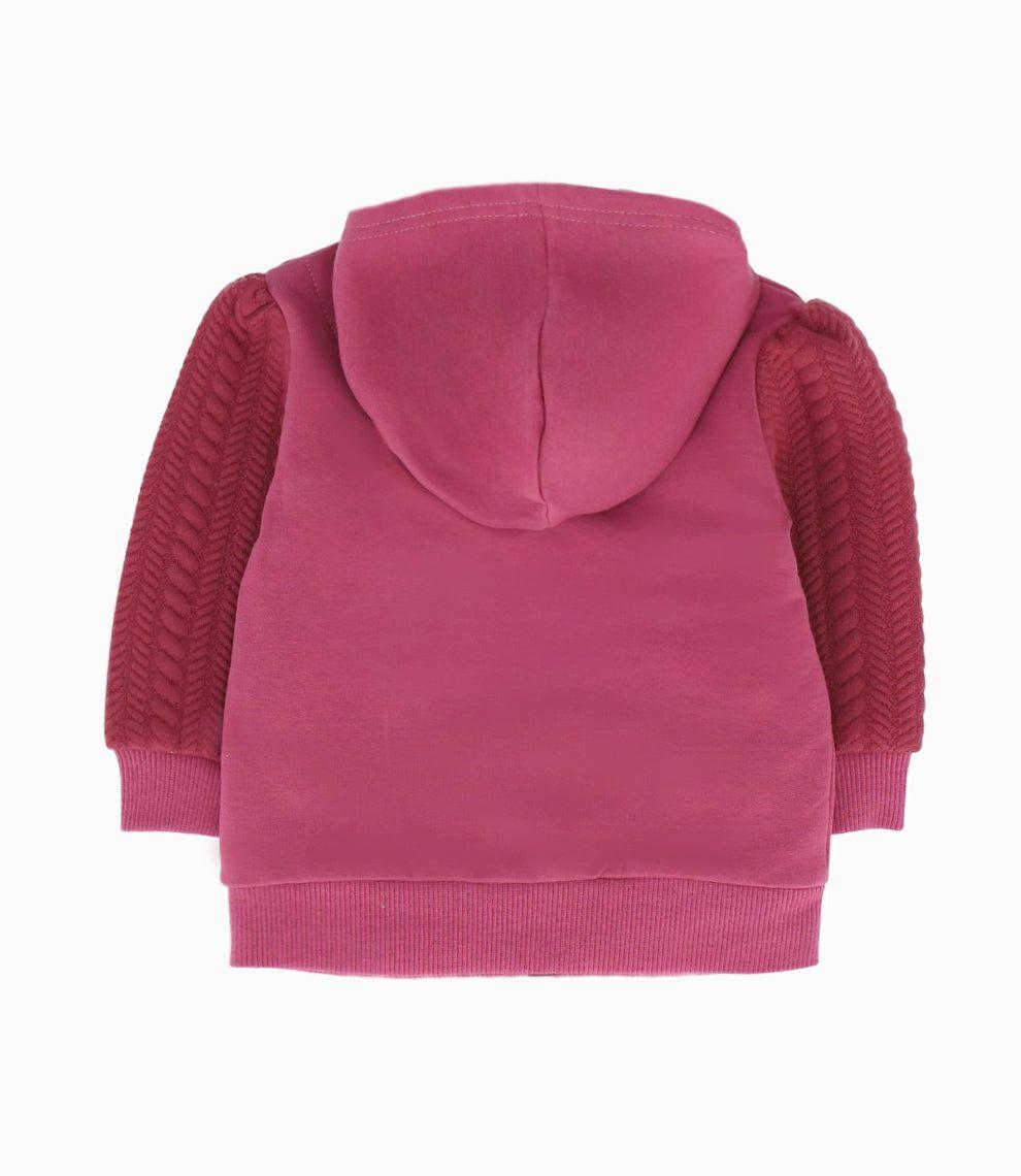 Conjunto buzo recién nacida de polerón y pantalón burdeo Limonada-2