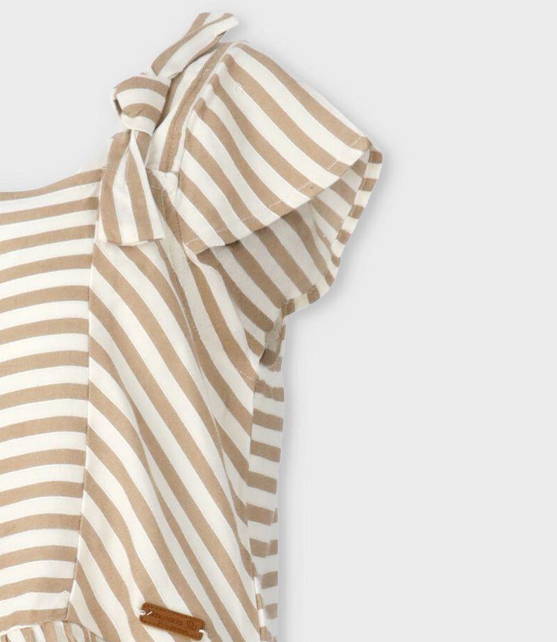 Conjunto niña rayado beige Limonada-2