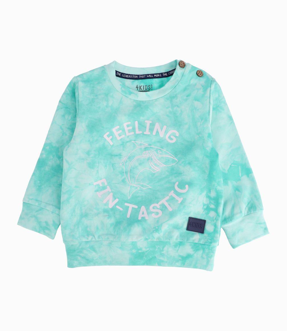 Polerón Tie Dye Bebé Niño Turquesa 4 Kids-0
