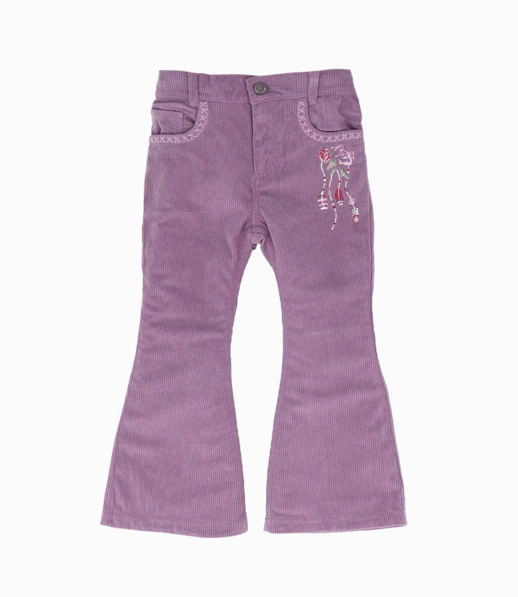 Pantalón niña de cotelé morado Limonada-0